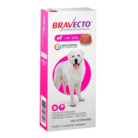 Imagem de Bravecto Antipulgas E Carrapatos 1400 Mg Para Cães De 40 A 56 Kg