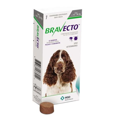 Imagem de Bravecto Cães 10 a 20kg 500mg MSD Antipulgas e Carrapatos