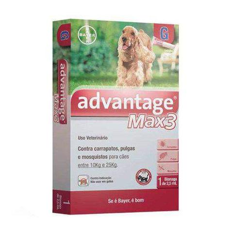 Imagem de Antipulgas e Carrapatos Bayer Advantage MAX3 para Cães de 10 a 25 Kg