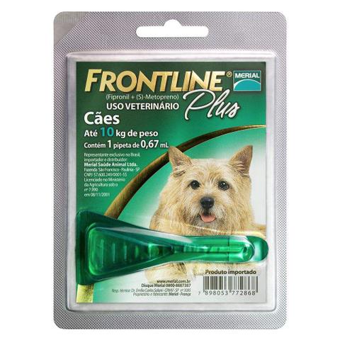 Imagem de Antipulgas e Carrapatos Frontline Plus para Cães de até 10kg - 1 unidade