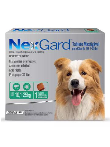 Imagem de NexGard, Antipulgas e Carrapatos para Cães de 10,1 a 25Kg, 3 Tabletes.