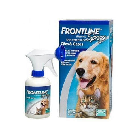 Imagem de Frontline Spray 250 mL Antipulgas e Carrapatos Cães e Gatos