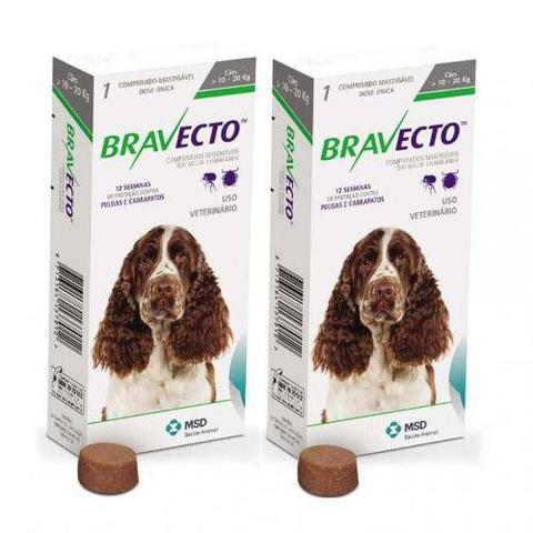 Imagem de Combo Bravecto Antipulgas E Carrapatos Para Cães De 10 - 20kg - 2 unidades
