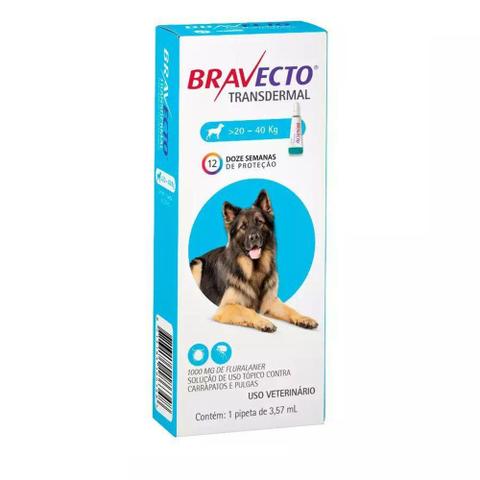 Imagem de Antipulgas e Carrapatos Bravecto Transdermal para Cães de 20 a 40 kg - Msd