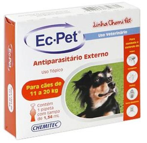 Imagem de Antipulgas e Carrapatos EC-Pet Cães de 11Kg a 20Kg - Chemitec
