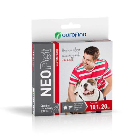 Imagem de Antipulgas e Carrapatos Neopet Ourofino para Cães 10,1Kg a 20Kg - 1 unidade