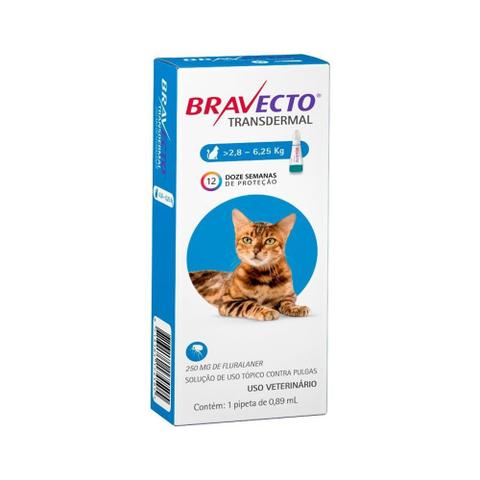 Imagem de Antipulgas e Carrapatos MSD Bravecto Transdermal para Gatos de 2,8 a 6,25 Kg