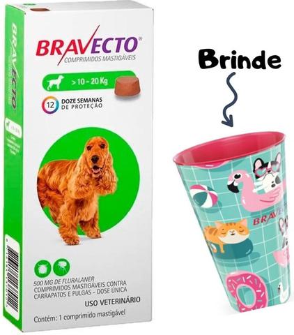 Imagem de Bravecto Comprimido Mastigável Antipulgas e Carrapatos para Cães de 10 a 20kg