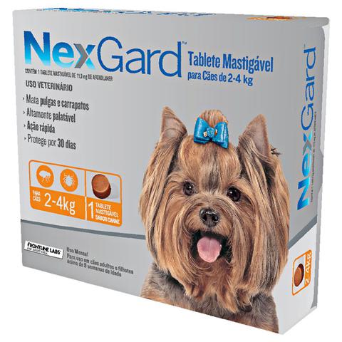 Imagem de Antipulgas e Carrapatos NexGard para Cães de 2 a 4 Kg com 1 Comprimido