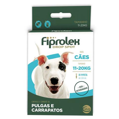 Imagem de Antipulgas e Carrapatos Fiprolex Cães de 11 a 20Kg 1,34mL 1 Pipeta
