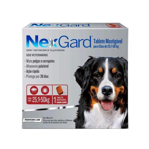 Imagem de Nexgard 25 A 50 Kg Antipulgas E Carrapatos Cães