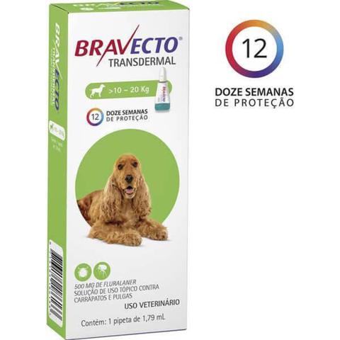 Imagem de Bravecto Transdermal Antipulgas e Carrapatos Para Cães de 10 a 20 kg - 500 mg