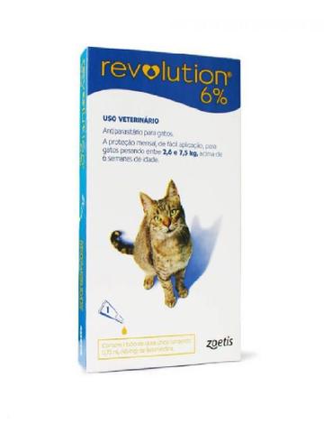 Imagem de Antipulgas e Carrapatos Zoetis Revolution 6% para Gatos de 2,5 a 7,5 kg - 45 mg