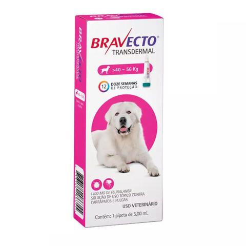 Imagem de Antipulgas e Carrapatos Bravecto Transdermal para Cães de 40 a 56 kg - Msd