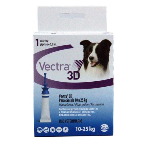 Imagem de Vectra 3d Antipulgas E Carrapatos Cães 10 A 25kg Ceva