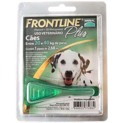 Imagem de Frontline Plus para Cães de 20 a 40 kg - Antipulgas e Carrapatos
