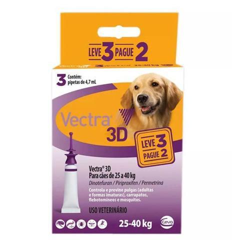 Imagem de Antipulgas e Carrapatos Ceva Vectra 3D para Cães de 25 a 40 Kg 3 Pipetas