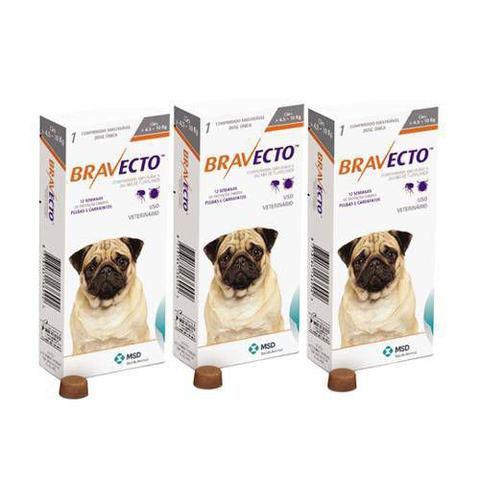 Imagem de Combo Bravecto Antipulgas E Carrapatos Para Cães De 4,5 - 10kg - 3 unidades