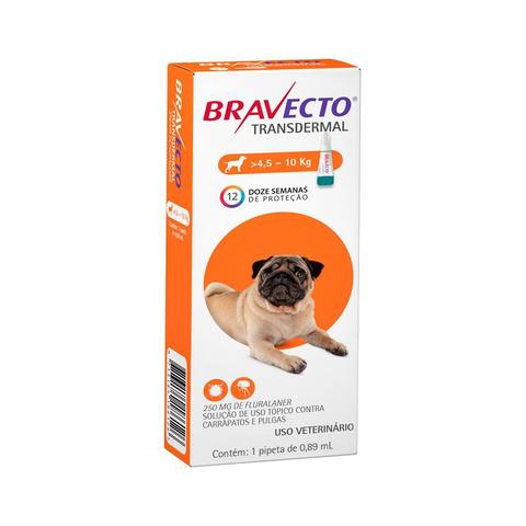 Imagem de Bravecto Transdermal para Cães Antipulgas e Carrapatos MSD 4,5 a 10kg